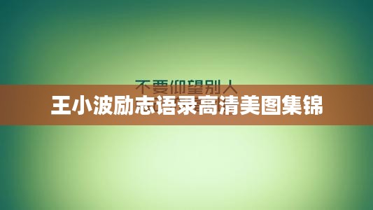 王小波励志语录高清美图集锦