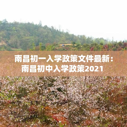 南昌初一入学政策文件最新：南昌初中入学政策2021 
