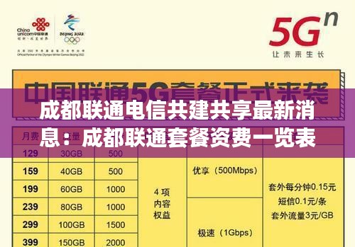 成都联通电信共建共享最新消息：成都联通套餐资费一览表2021 