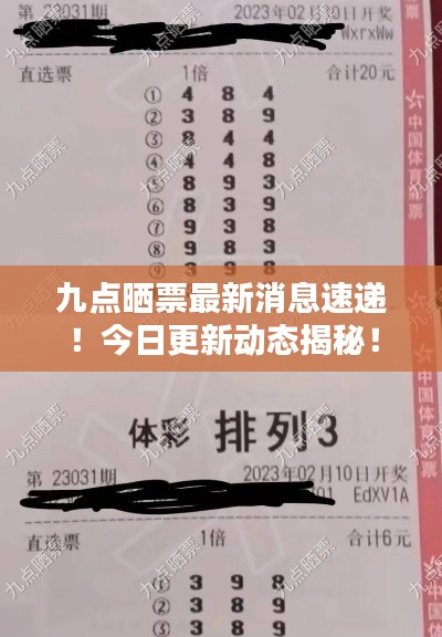 九点晒票最新消息速递！今日更新动态揭秘！