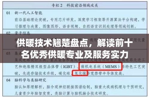 供暖技术翘楚盘点，解读前十名优秀供暖专业及服务实力