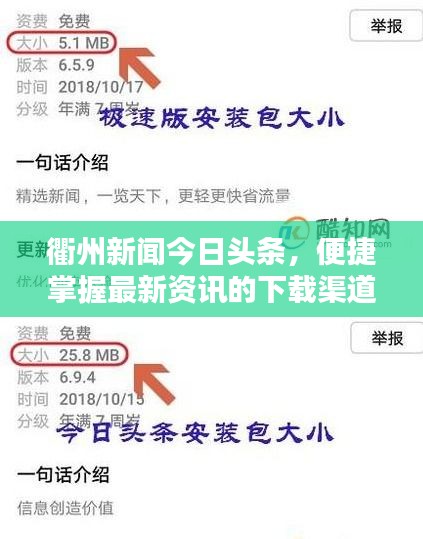 衢州新闻今日头条，便捷掌握最新资讯的下载渠道