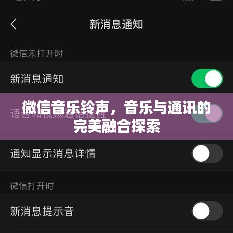 微信音乐铃声，音乐与通讯的完美融合探索