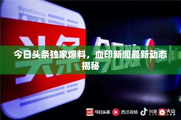 今日头条独家爆料，血印新闻最新动态揭秘