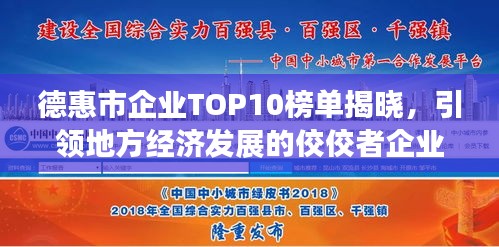 德惠市企业TOP10榜单揭晓，引领地方经济发展的佼佼者企业！
