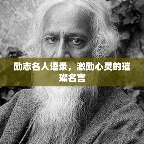 励志名人语录，激励心灵的璀璨名言