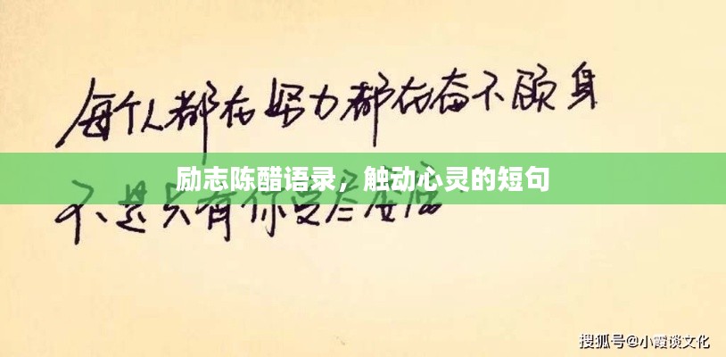 励志陈醋语录，触动心灵的短句