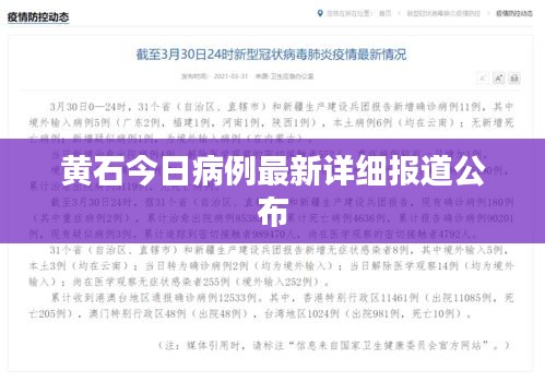 黄石今日病例最新详细报道公布