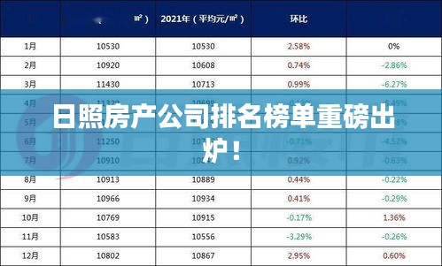 日照房产公司排名榜单重磅出炉！