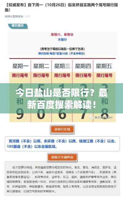 今日盐山是否限行？最新百度搜索解读！