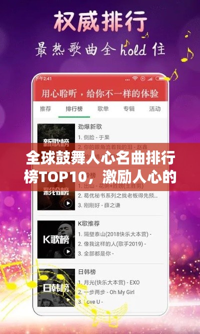 全球鼓舞人心名曲排行榜TOP10，激励人心的旋律，百度收录热推！