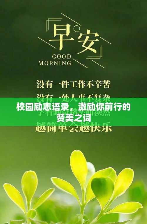 校园励志语录，激励你前行的赞美之词
