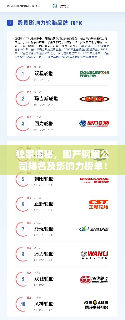 独家揭秘，国产钢圈公司排名及影响力榜单！