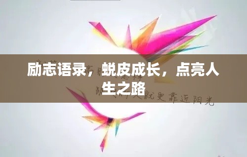 励志语录，蜕皮成长，点亮人生之路