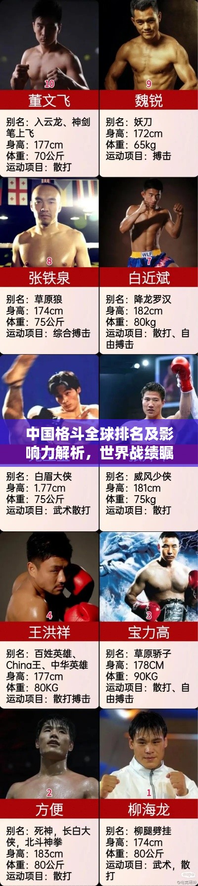 中国格斗全球排名及影响力解析，世界战绩瞩目