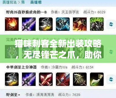 猫咪刺客全新出装攻略，无尽锋芒之爪，助你轻松登顶战场！