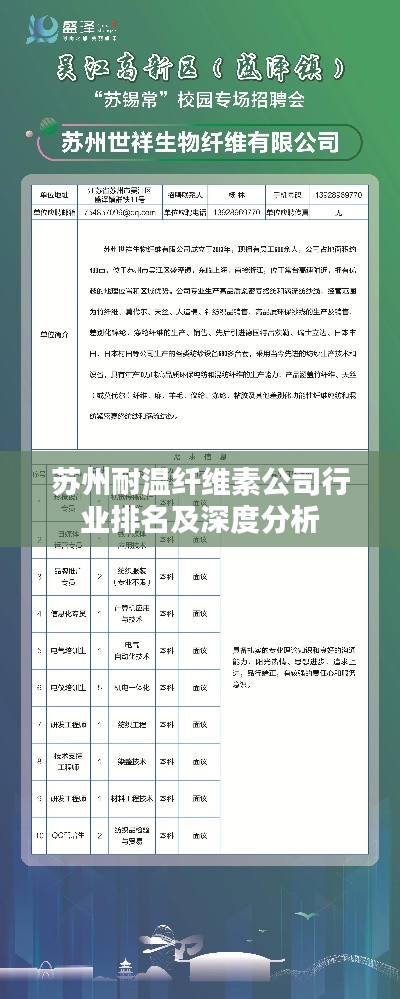 苏州耐温纤维素公司行业排名及深度分析