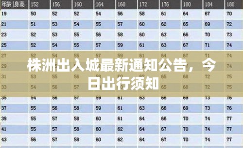株洲出入城最新通知公告，今日出行须知