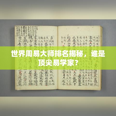 世界周易大师排名揭秘，谁是顶尖易学家？