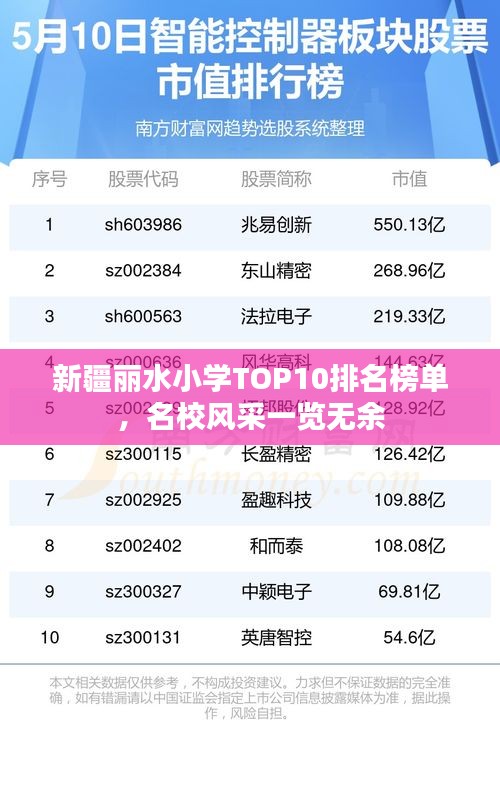新疆丽水小学TOP10排名榜单，名校风采一览无余