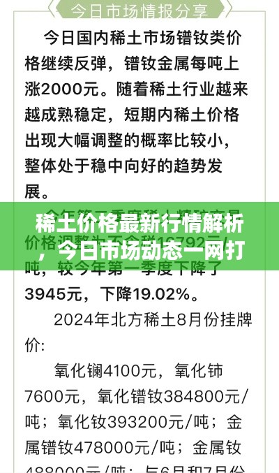 稀土价格最新行情解析，今日市场动态一网打尽！
