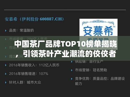 中国茶厂品牌TOP10榜单揭晓，引领茶叶产业潮流的佼佼者