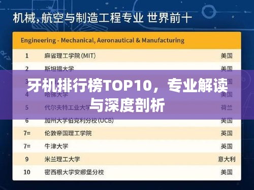 牙机排行榜TOP10，专业解读与深度剖析