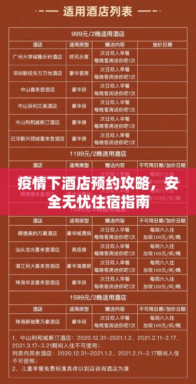 疫情下酒店预约攻略，安全无忧住宿指南